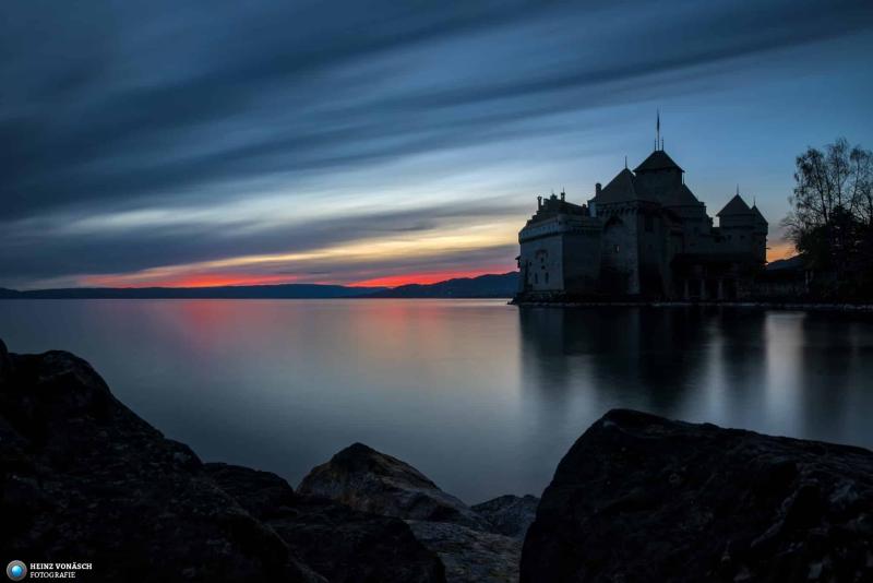 Schloss-Chillon-im-Sonnenuntergang Schloss-Chillon-im-Sonnenuntergang